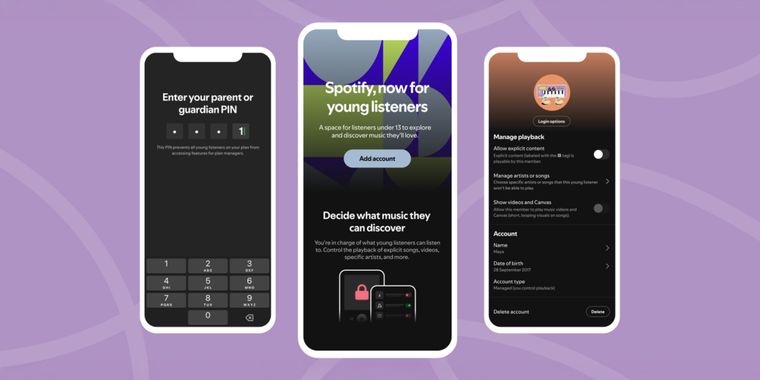 Spotify adds Managed Accounts for kids with parental controls and separate recommendations