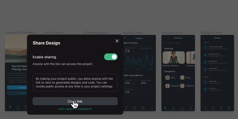 Stitch by Google introduces public sharing for read-only project links