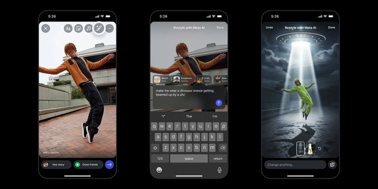 Instagram Stories get new generative AI features to “restyle” your photos and videos