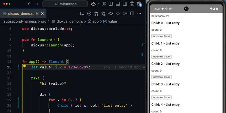 Dioxus 0.7 brings hot-patching, WGPU rendering and Axum integration