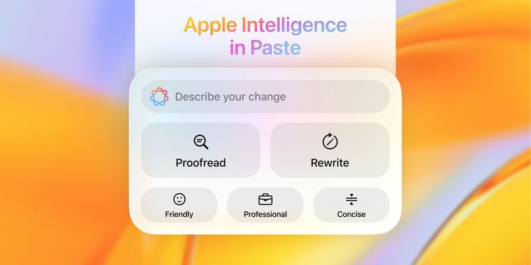 Paste integrates Apple Intelligence for in-app writing and proofreading
