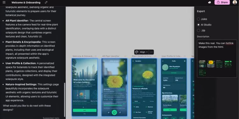 Google Stitch adds 1-click export to AI Studio for faster workflows