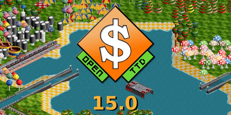 OpenTTD 15.0 brings infinite water maps, bridges over stations, waypoints, and UI updates