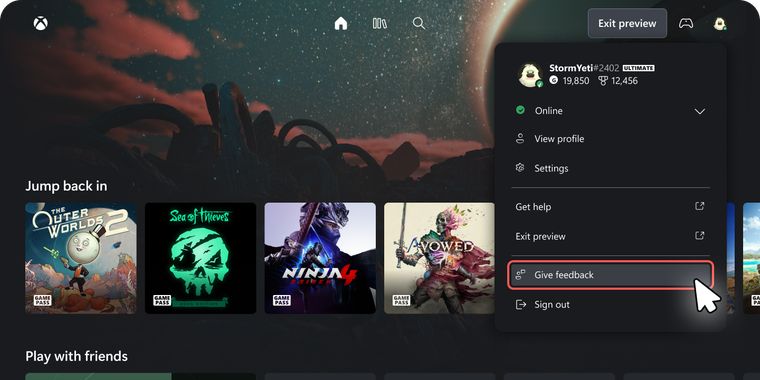 Microsoft begins testing a refreshed Xbox Cloud Gaming web interface, asks for feedback