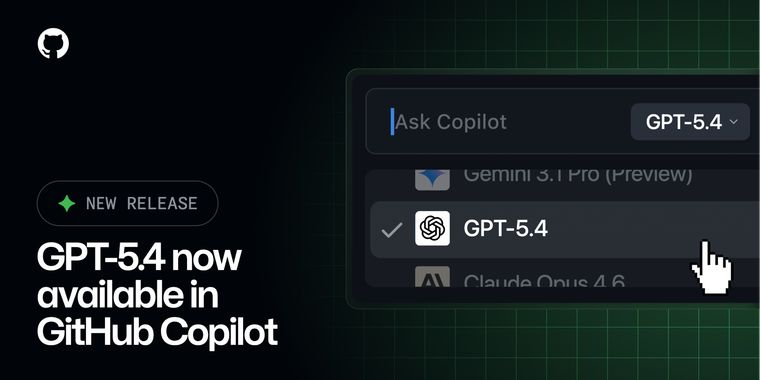 GPT-5.4 now available in GitHub Copilot for Pro and business users