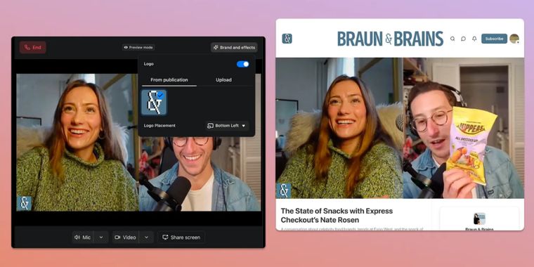 Substack launches a new Recording Studio tool for pre-recorded shows and new overlay tools