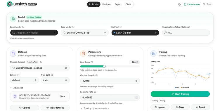 Unsloth Studio launches open-source no-code UI for local AI model training