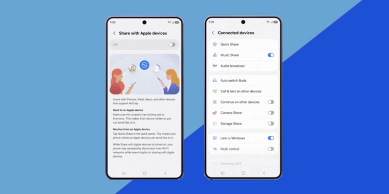 Samsung brings AirDrop support to Quick Share on Galaxy S26