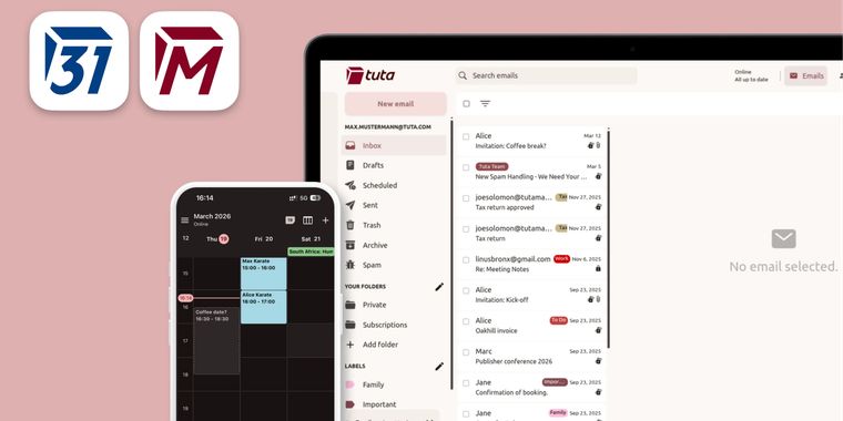 Tuta adds Undo Send to Mail and Pending Invitations in Calendar
