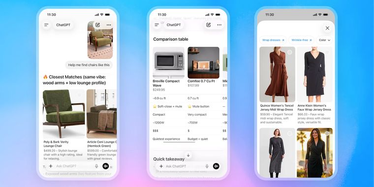 ChatGPT introduces visual shopping and product discovery for all users