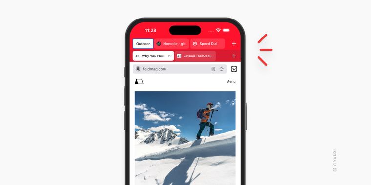 Vivaldi 7.9 brings two-level tab stacks, Safari import, and daily images to iOS & Android