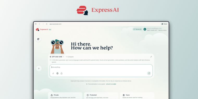 ExpressVPN launches ExpressAI, a privacy focused AI hub for large language models