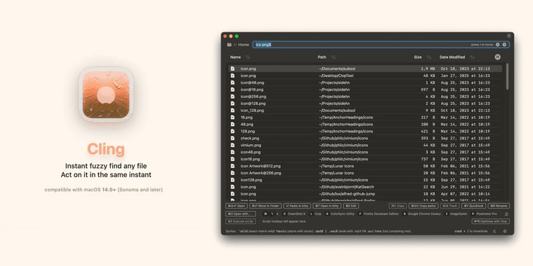 Fuzzy file finder Cling 2.0 debuts with rewritten search engine, new filters and CLI tools