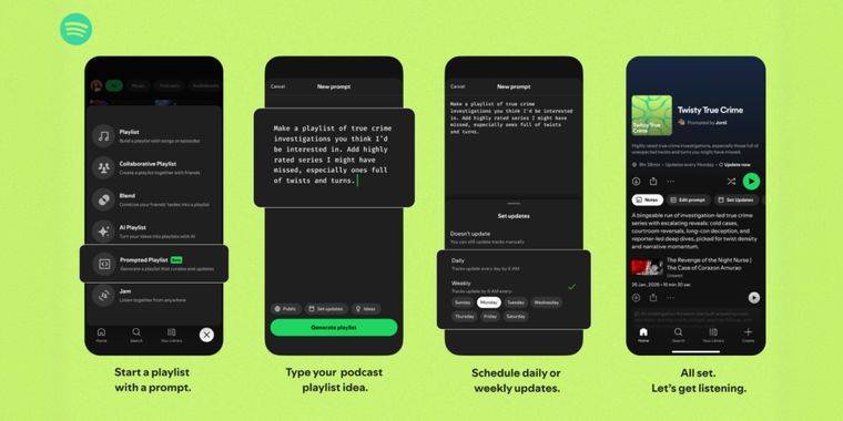 Spotify now lets users create podcast playlists and get recommendations using AI