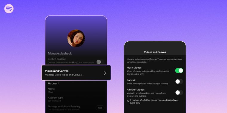 Spotify introduces video controls, letting you turn off all videos on the platform