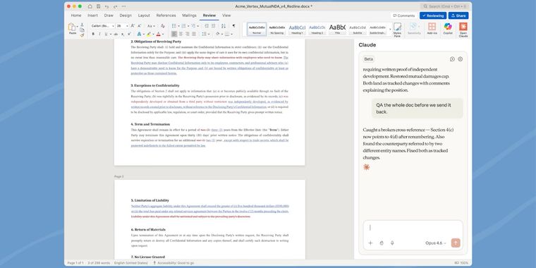 Claude for Word now available in beta 