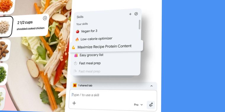 Google launches skills in Chrome for saving, customizing and reusing custom Gemini prompts