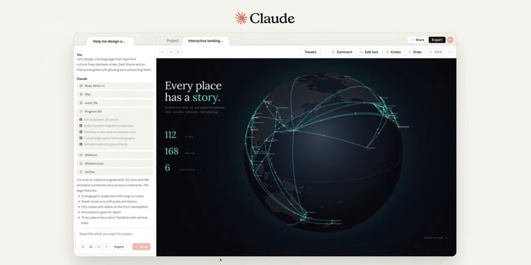Anthropic launches Claude Design, a new design tool for prompt based visual prototypes