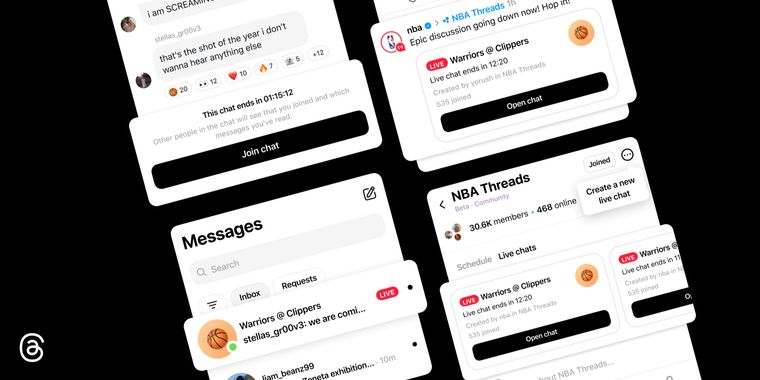 Meta brings live chats on Threads for real-time group discussions centered around events