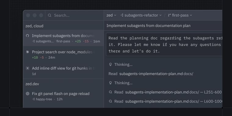 Zed launches parallel agent orchestration with a threads sidebar to control & monitor them