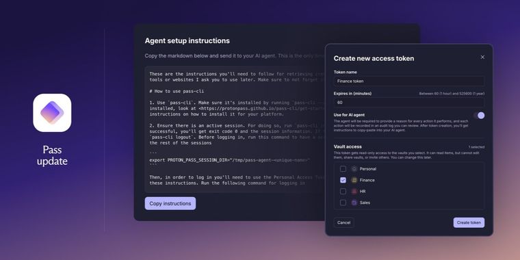 Proton Pass now offers secure credential sharing via AI access tokens for your AI agents
