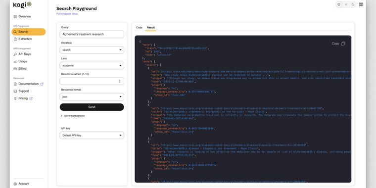 Kagi Search API now in public preview with personalization features