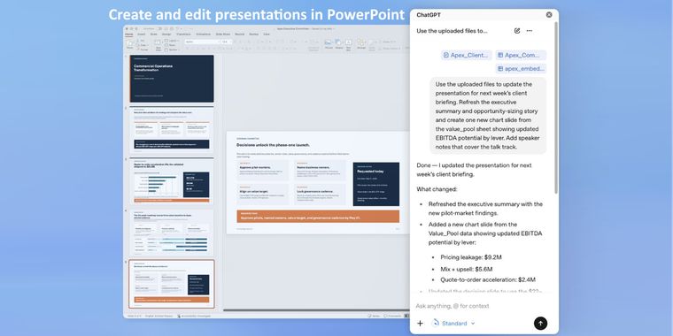 ChatGPT for PowerPoint launches in beta with slide creation and editing