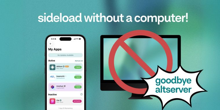 AltStore launches on-device app sideloading without a computer or AltServer