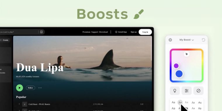 Zen Browser launches a Boosts feature to customize colors, fonts and styles on any website