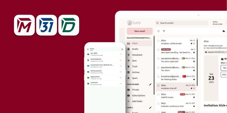 Tuta Mail adds inbox rules reapply button, improved sync speed, and faster search results