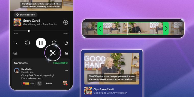 Spotify introduces podcast clips for saving and sharing episode moments