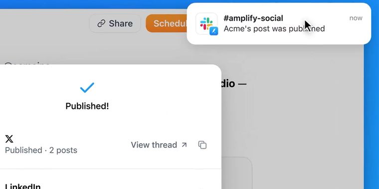 Typefully adds automatic Slack notifications for live posts