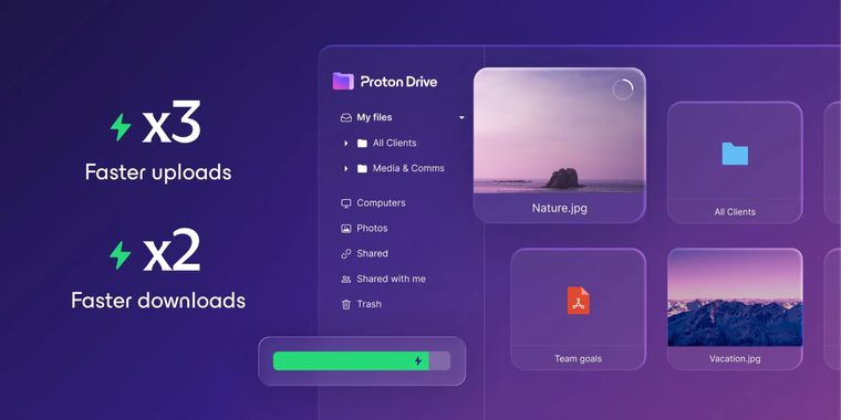Proton Drive uploads now up to 4x faster with new encryption update
