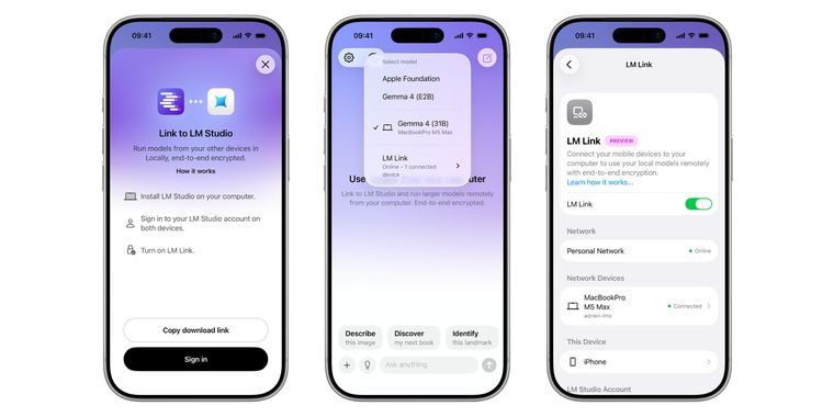 LM Link launches on iPhone, bringing local AI model access to iOS devices