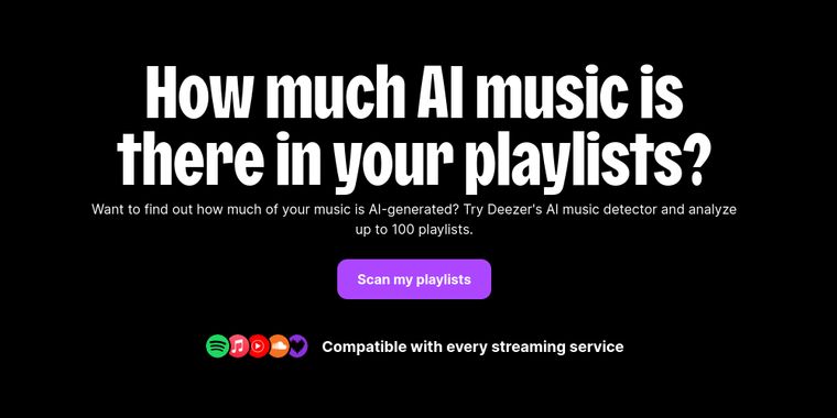 Deezer just launched a free AI music detector for all major streaming platforms
