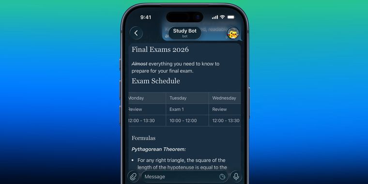 Telegram now supports rich formatting for chatbots: tables, media, and more