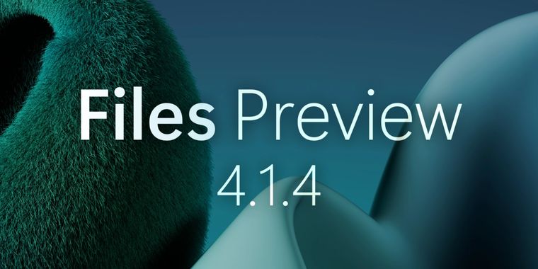 Files v4.1.4 preview adds tree view sidebar and font thumbnails