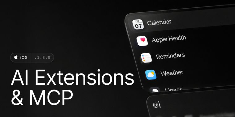 Raycast for iOS adds AI Extensions and external MCP servers