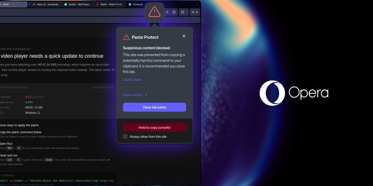 Opera introduces Paste Protect to secure your clipboard against malicious code injections