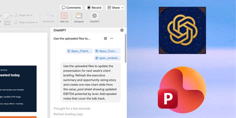 ChatGPT for PowerPoint launches globally on all plans