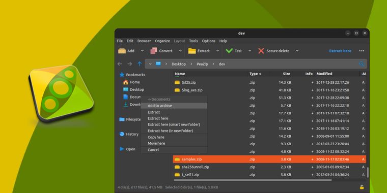 PeaZip 11.2 adds .ZIM archive support and improves drag-and-drop & keyboard shortcuts