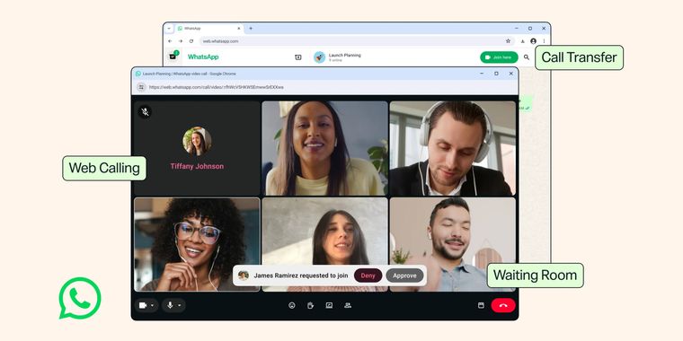 WhatsApp brings web calling, call transfer, waiting rooms, QuickHD, and noise suppression