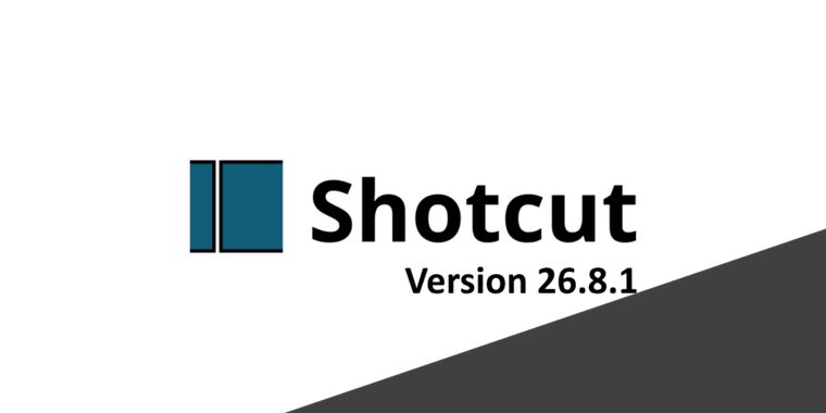 Shotcut 26.8 adds elements panel and new stock asset library