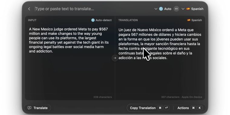 SuperCmd v2-1.0.4 adds local translation, custom AI support, and new search options