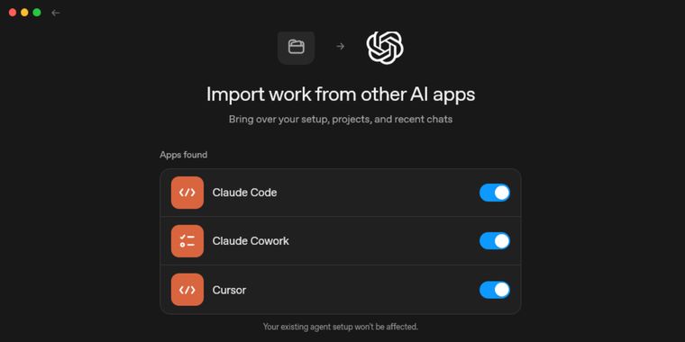ChatGPT introduces AI Agent import support