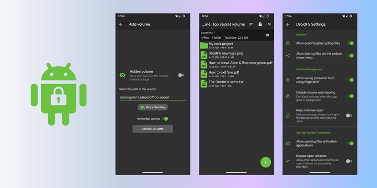 DroidFS 2.3 brings new Material 3 UI, enhanced thumbnails, and edge-to-edge screen support