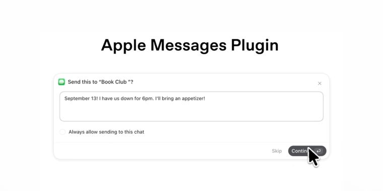 OpenAI launches a ChatGPT plugin for Apple Messages that can basically text on your behalf