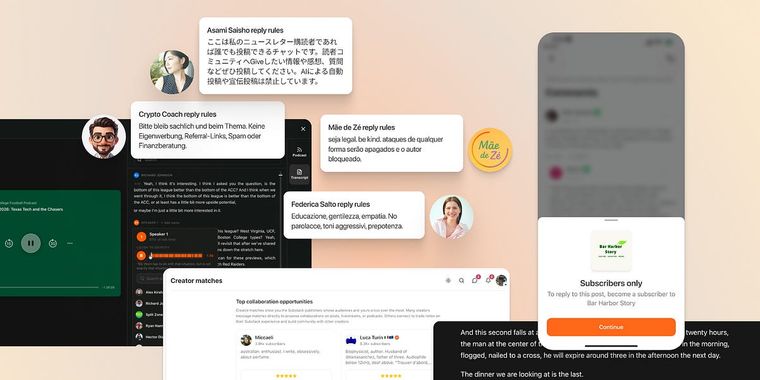 Substack unveils creator match, audience-specific content, global reply rules, and more