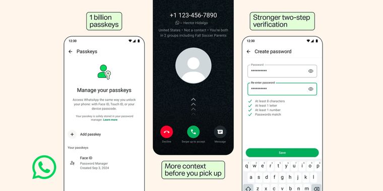 WhatsApp adds multiple passkeys per account and replaces two-step PINs with full passwords