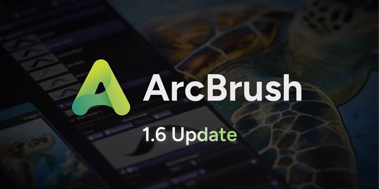 ArcBrush 1.6 adds pressure-sensitive brushes and non-destructive painting